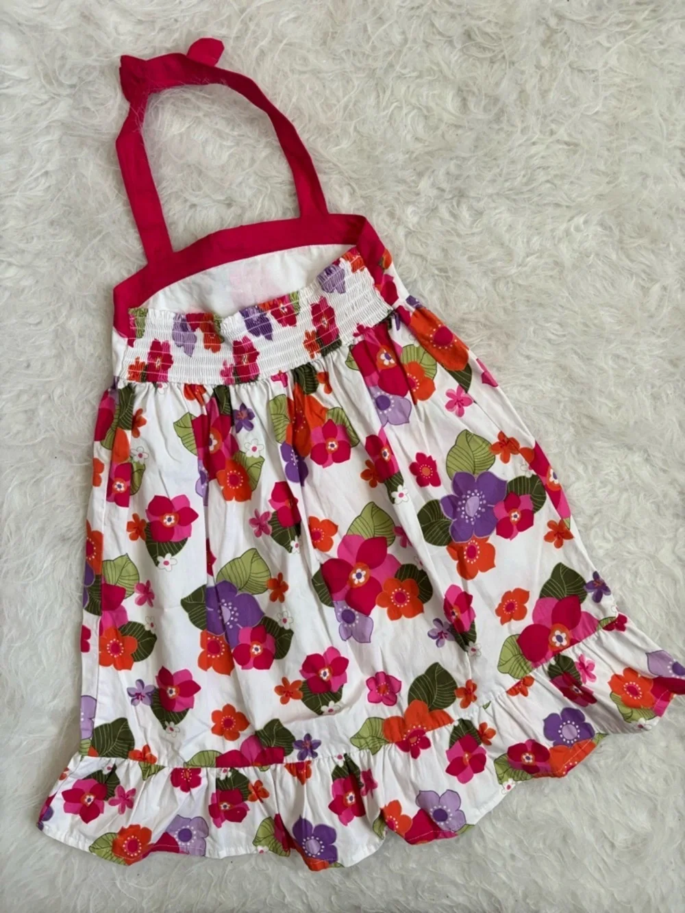 Gymboree Girls Colorful Tropical Floral Halter Sundress